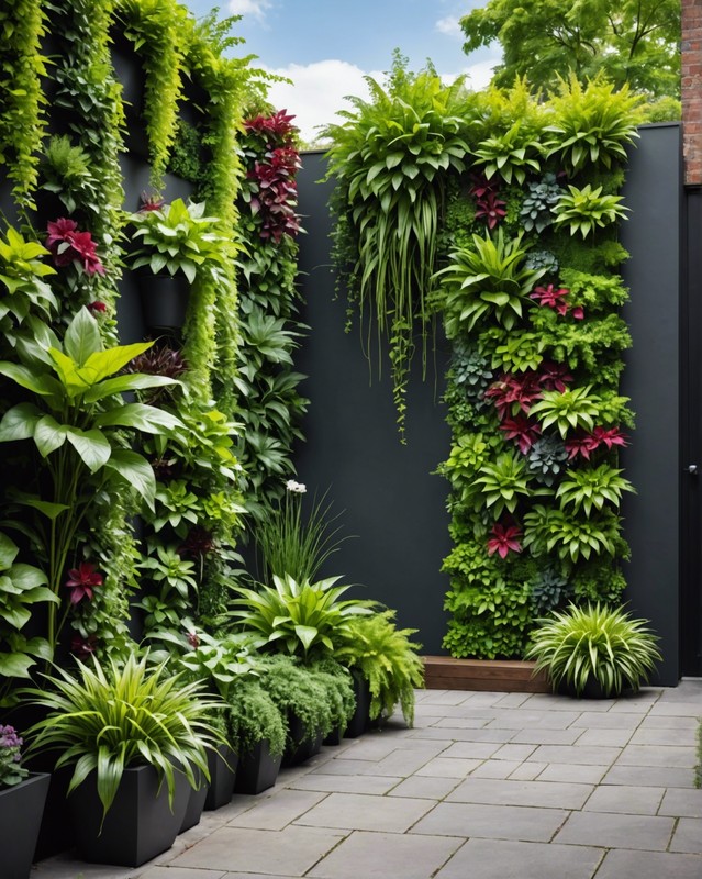 Vertical Garden on Driveway Wall