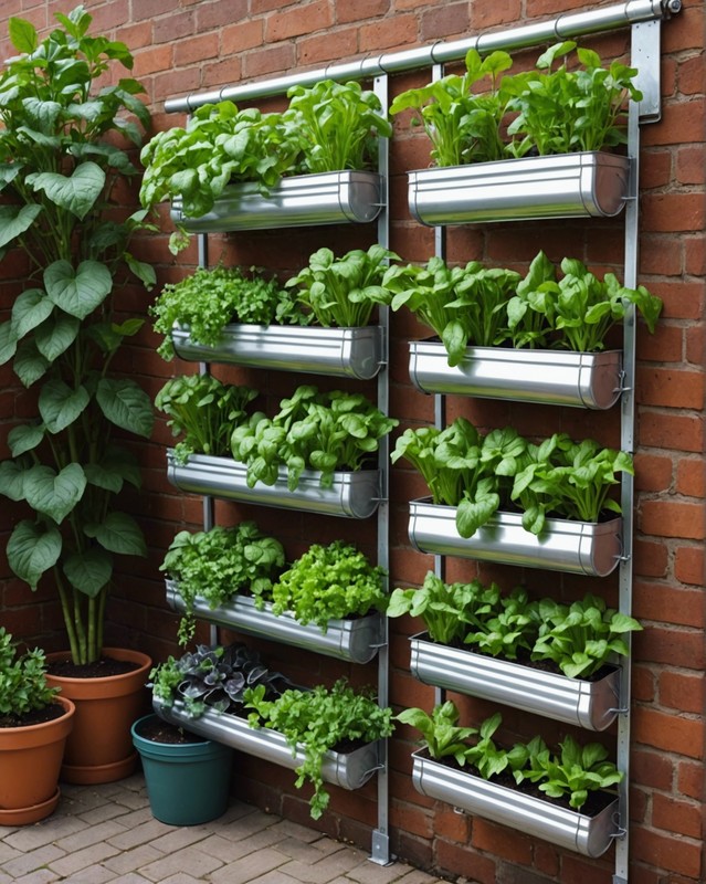 Vertical Vegetable Garden with Hanging Gutters