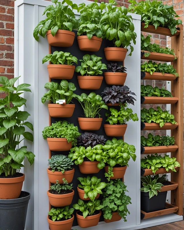 Vertical Vegetable Garden with Suspended Planters