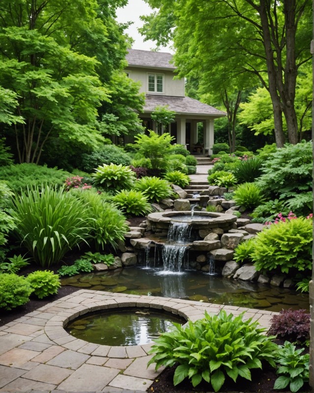 Water Feature at Driveway Entrance