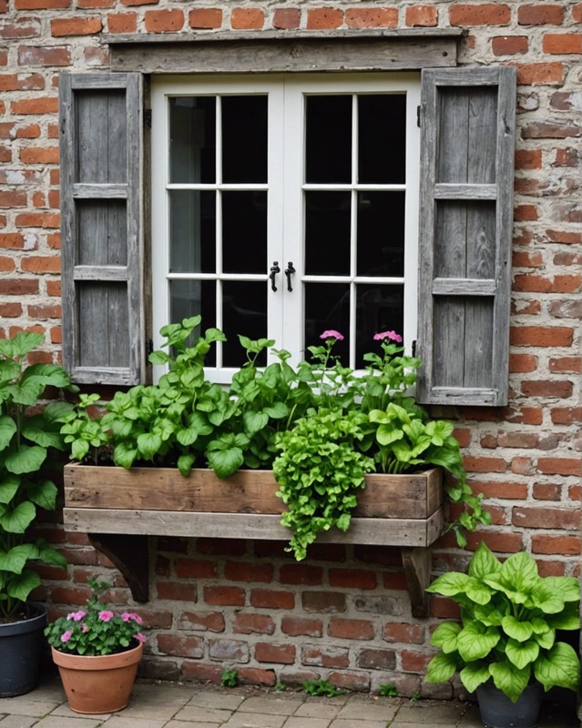 Window Box Vegetable Garden with a Rustic Vibe