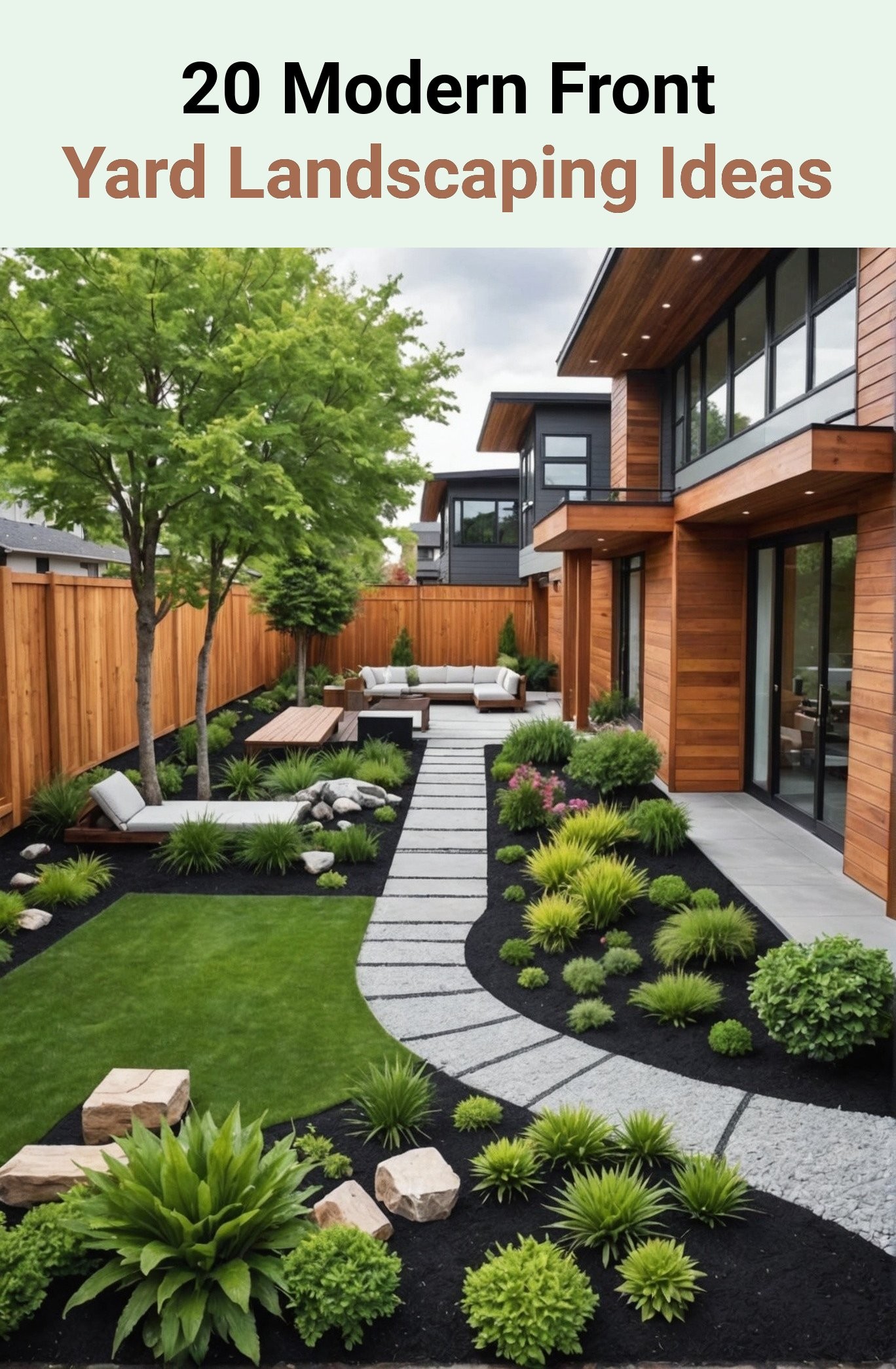 20 Modern Front Yard Landscaping Ideas