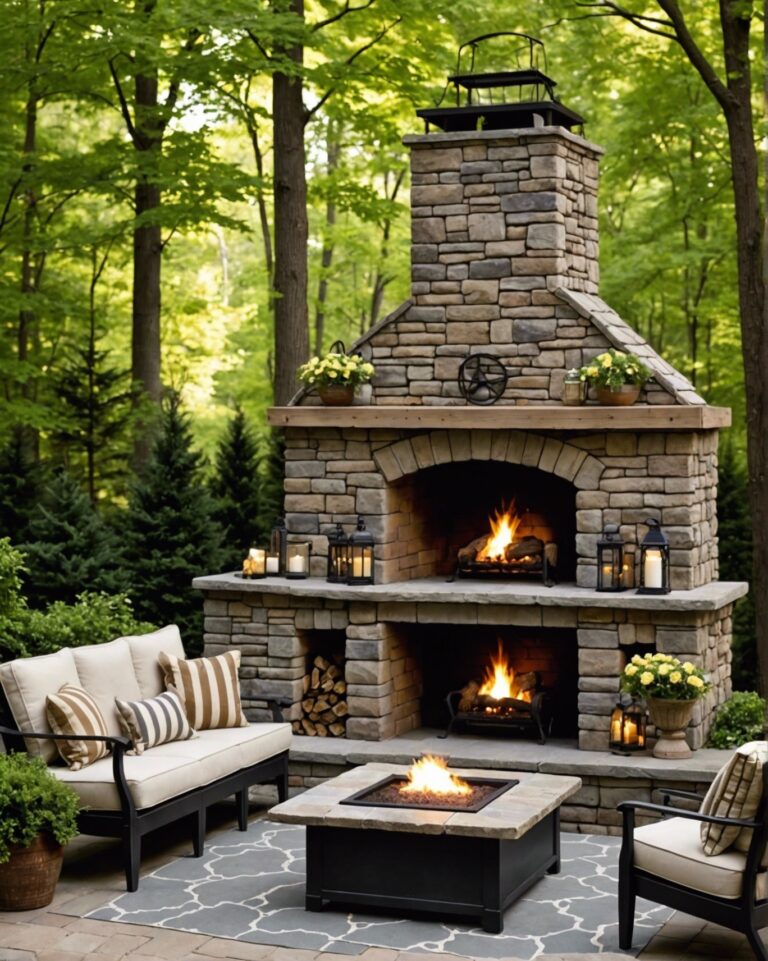 20 Super Cozy Outdoor Fireplaces For Your Backyard