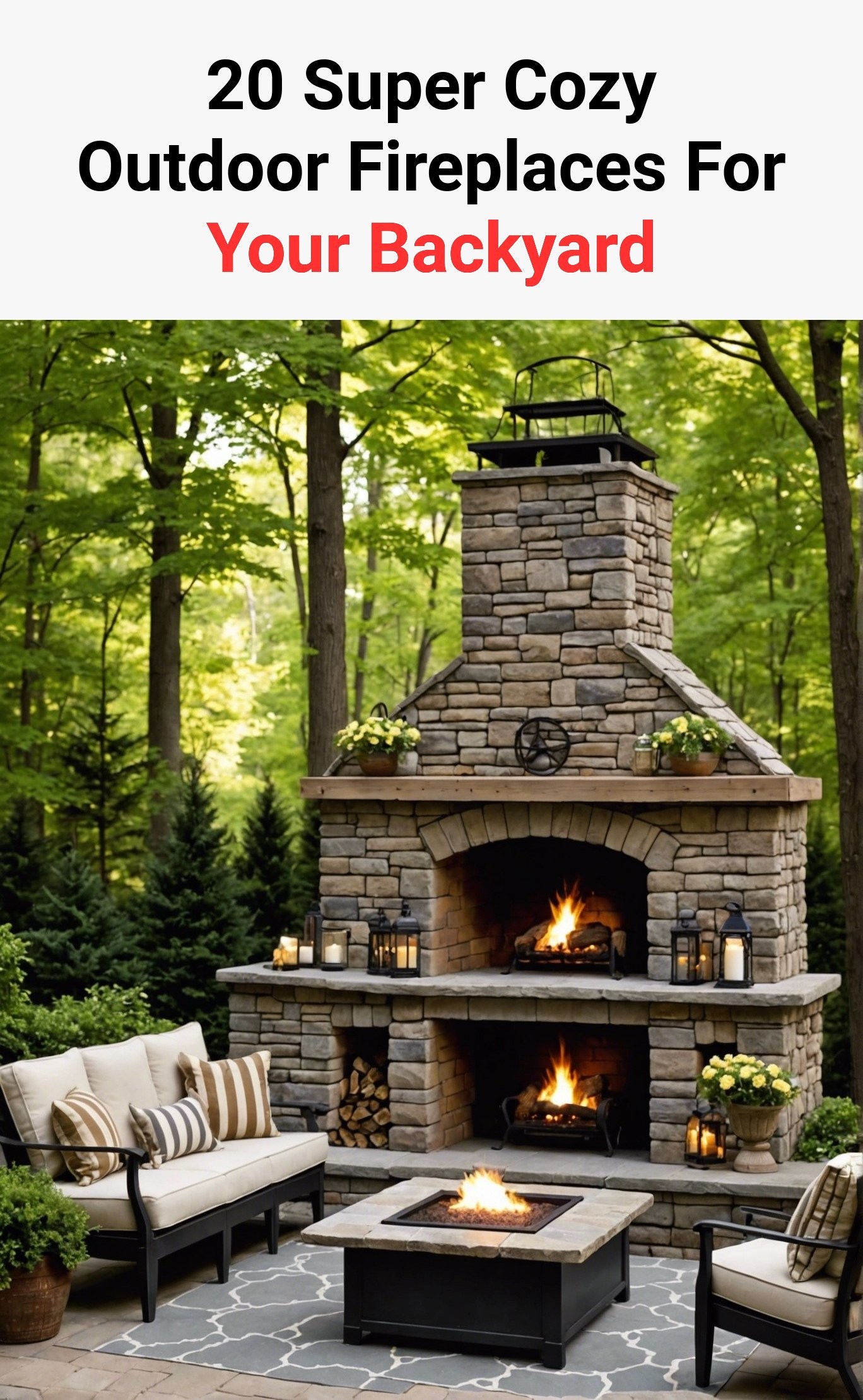 20 Super Cozy Outdoor Fireplaces For Your Backyard