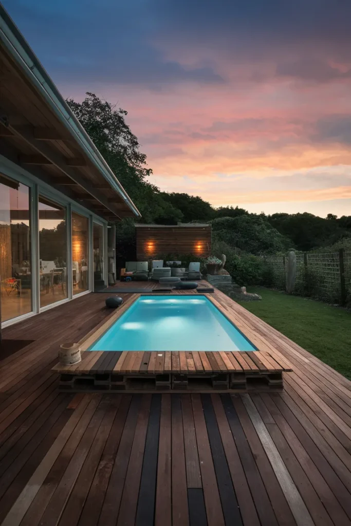 Pallet Pool Decks with Integrated Sound System
