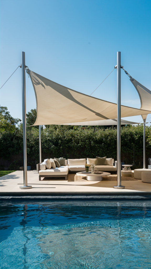 Shade Sails with Poles