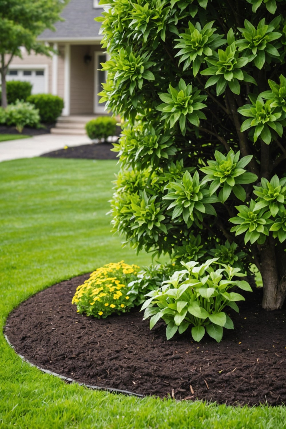 Create a Tree Ring Border with Mulch or Stone