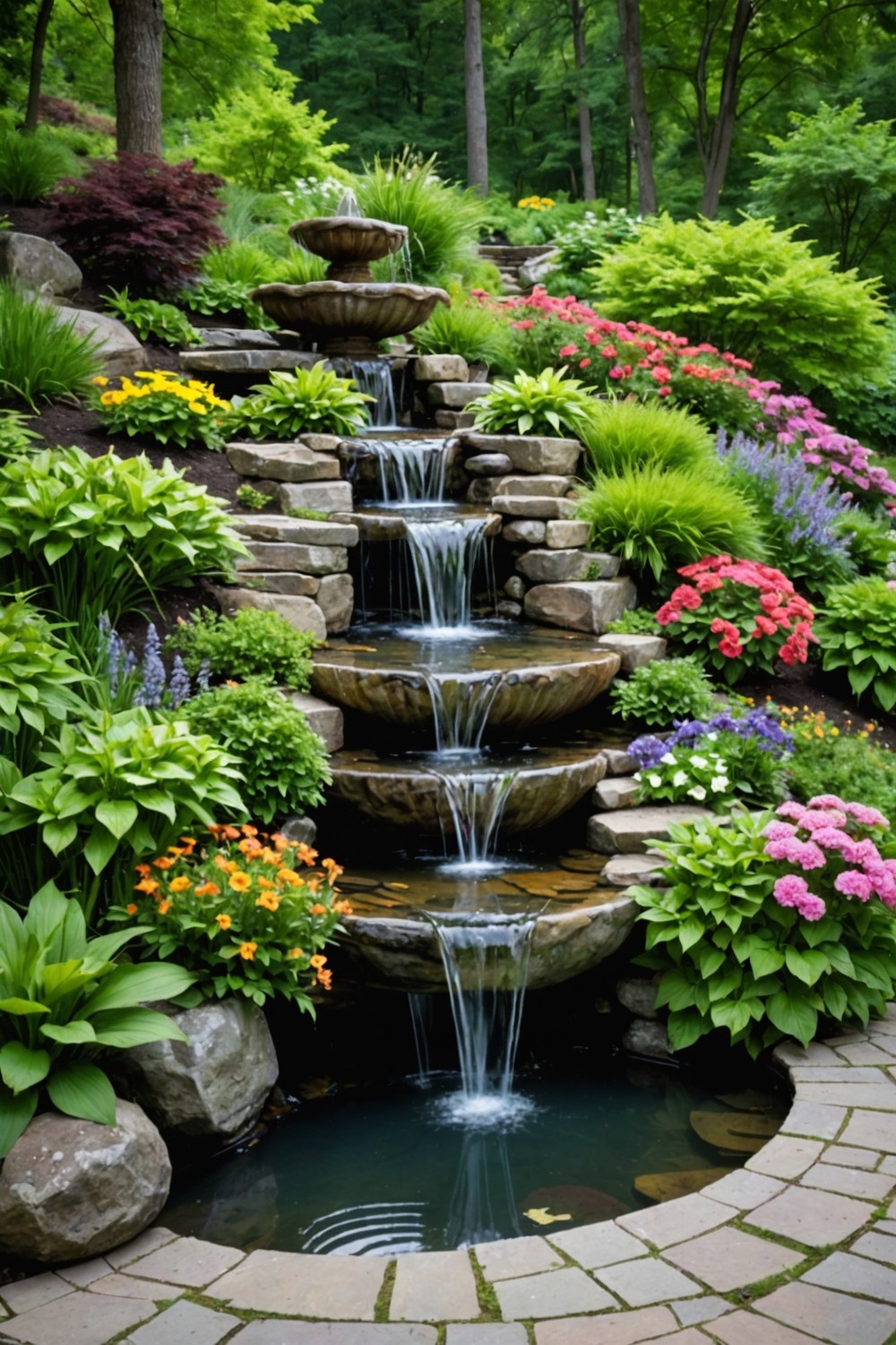 Hillside Water Features for Visual Interest