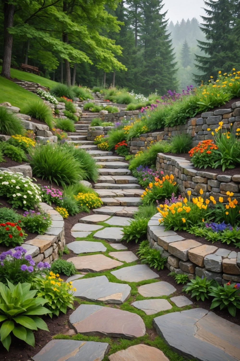 Incorporating Natural Stone into Hillside Landscaping