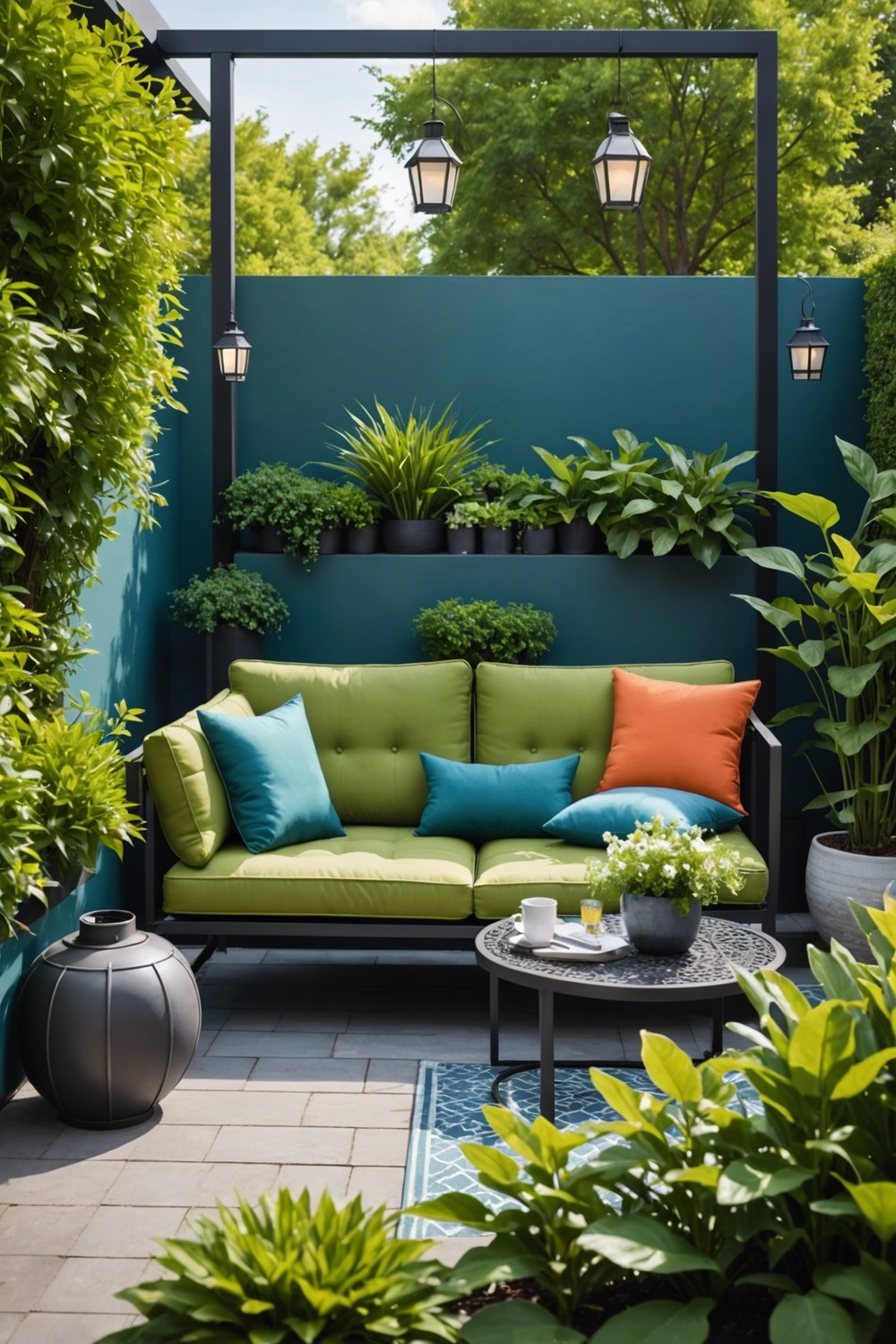Modern Outdoor Sofas with Metal Frames