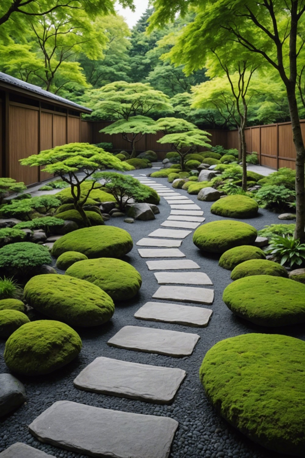 Natural Stone and Gravel Pathways