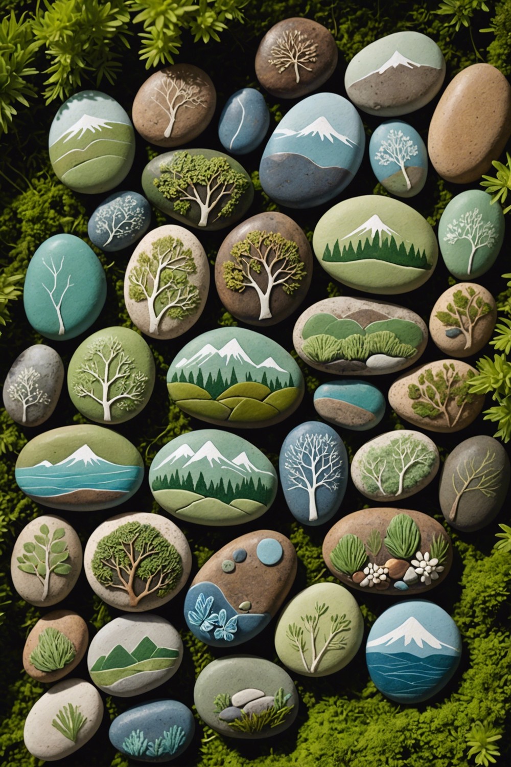 Nature-Inspired Rock Paintings