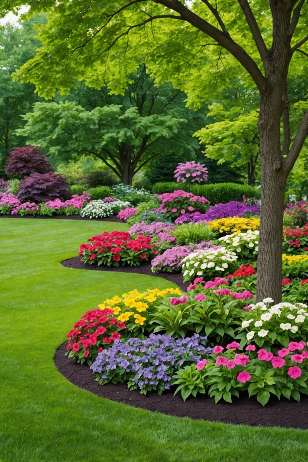 Plant a Flower Bed Underneath with Seasonal Blooms