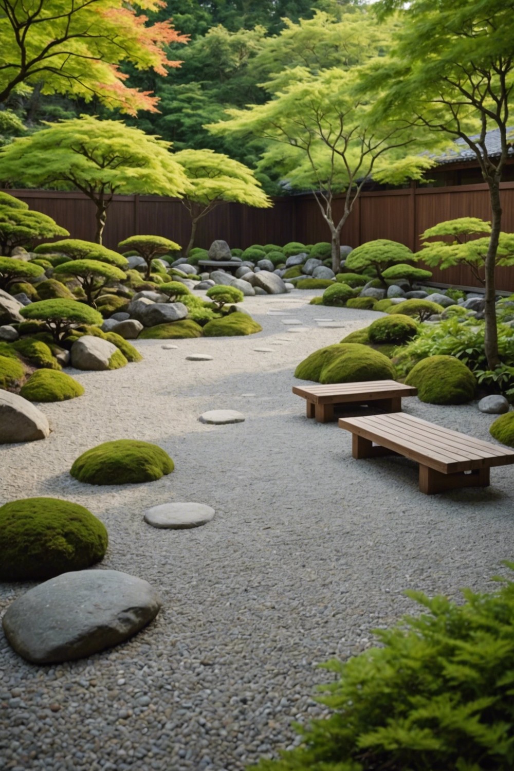 Raked Gravel Patterns for Meditation