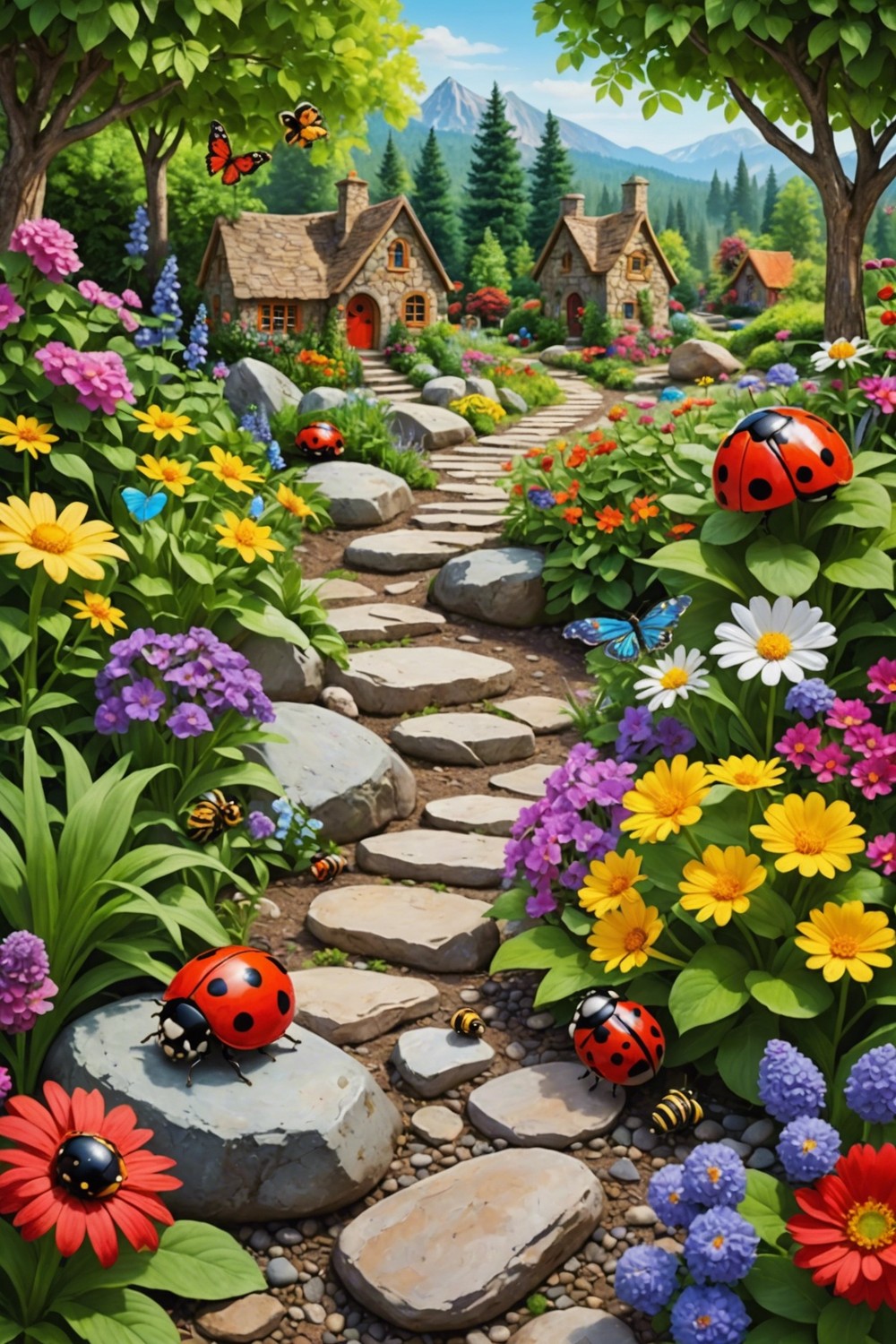 Rock Ladybugs and Other Garden Pests