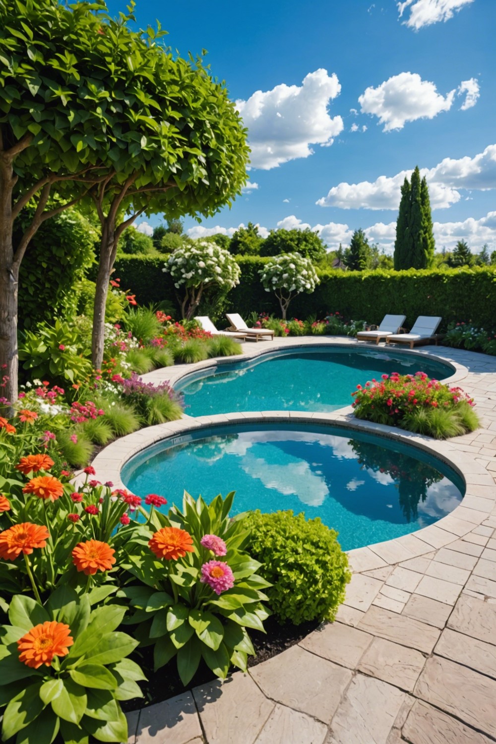 Round Pool with Living Wall
