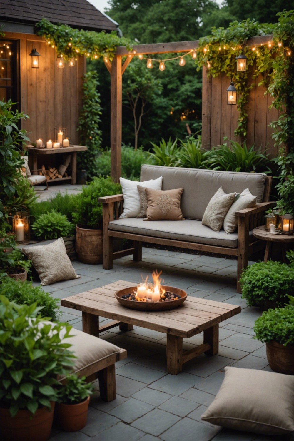 Rustic Wooden Benches for a Cozy Ambiance