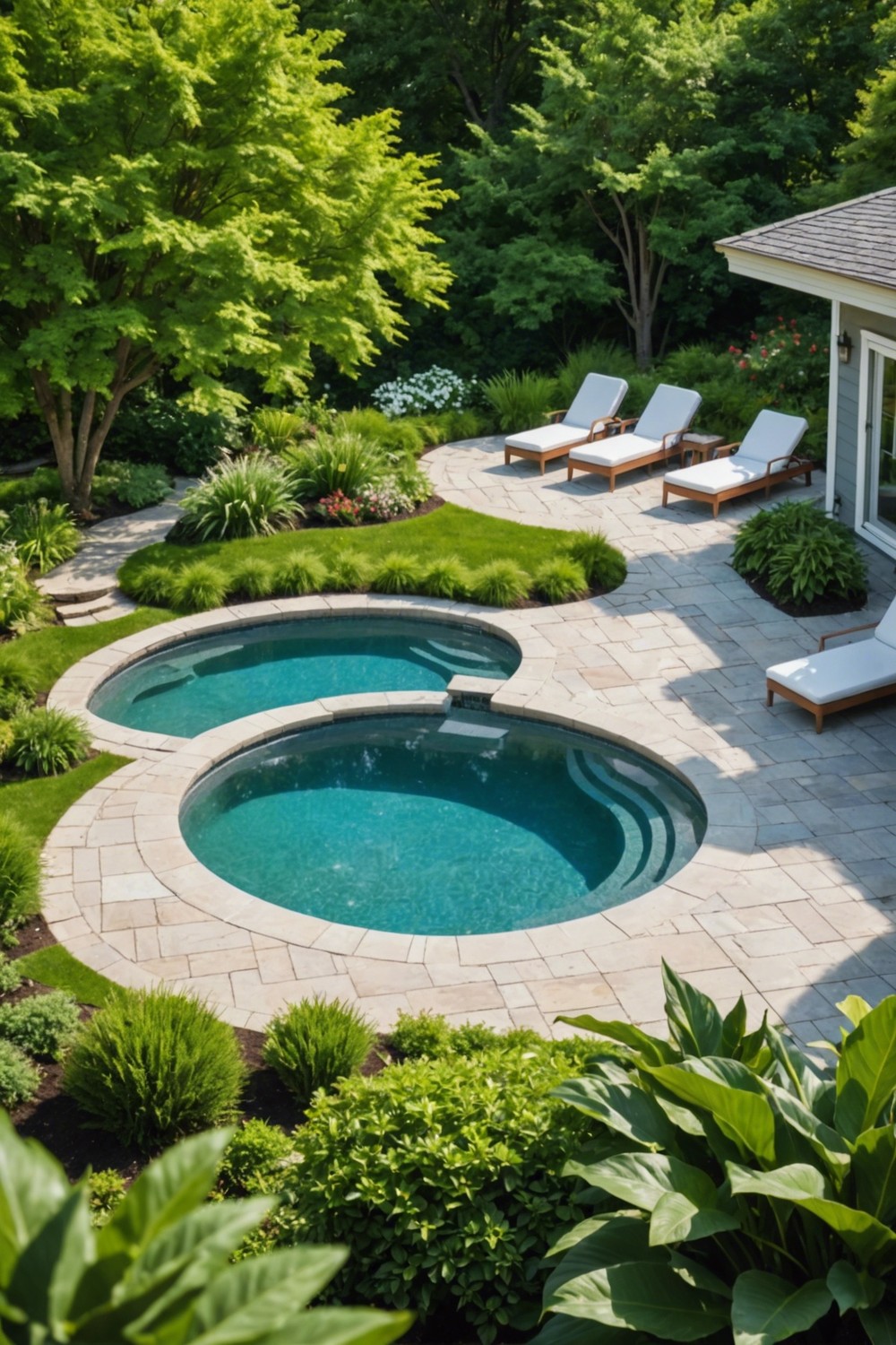 Small Pools with Built-In Seating