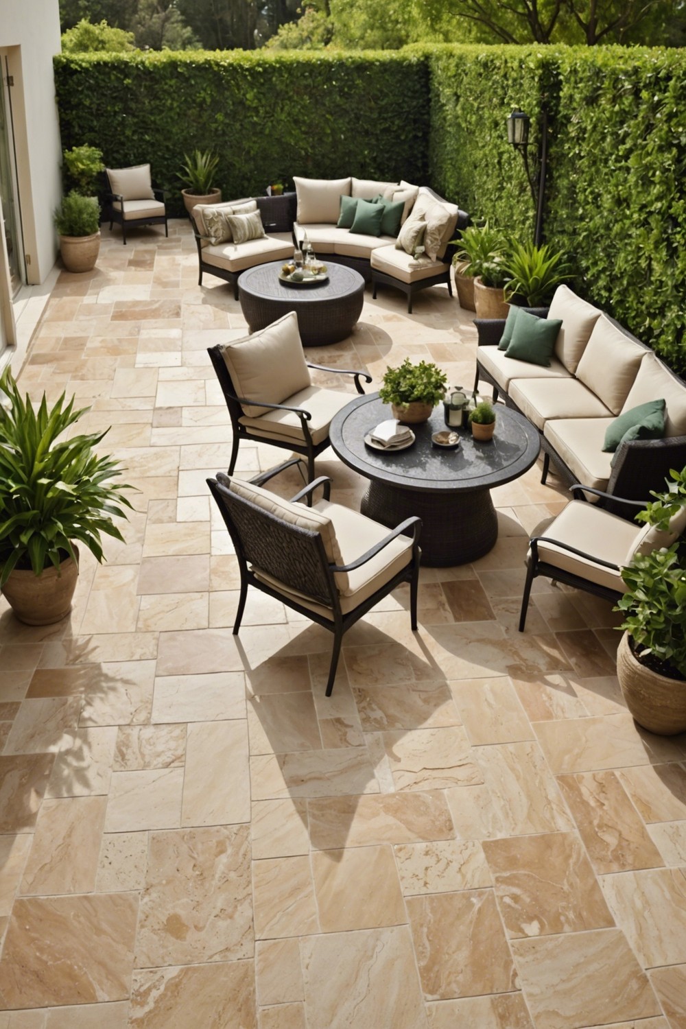 Travertine Tiles for a Luxurious Patio