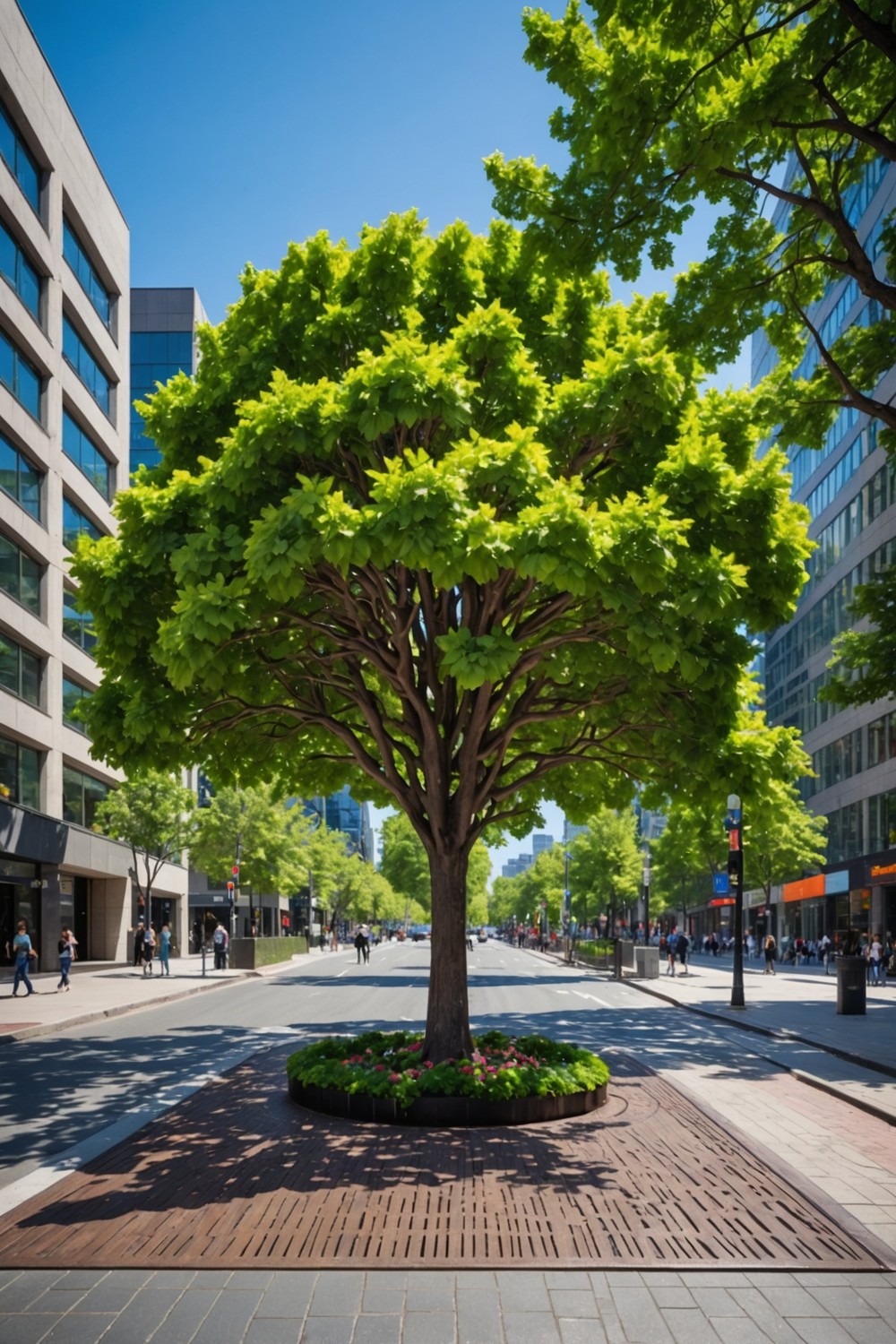 Use Tree Surrounds or Tree Grates for Urban Landscaping