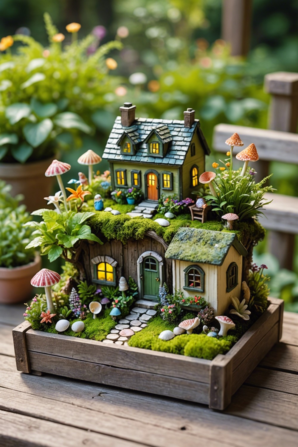 Whimsical Fairy Garden Planter Box