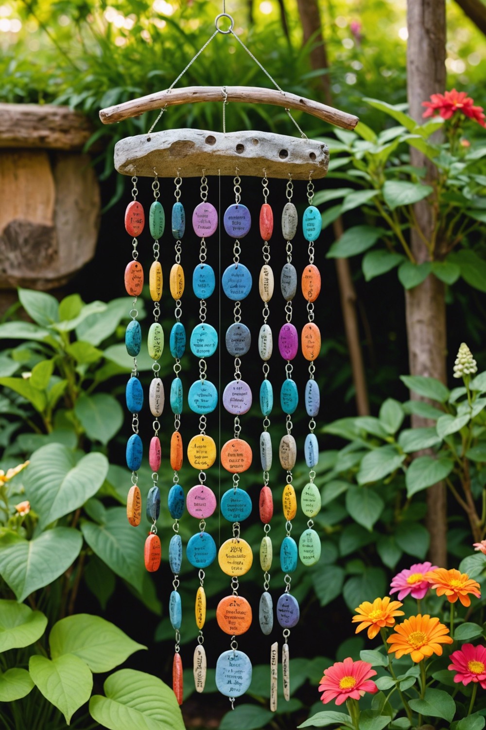 Wind Chime Rock Decor for Gardens