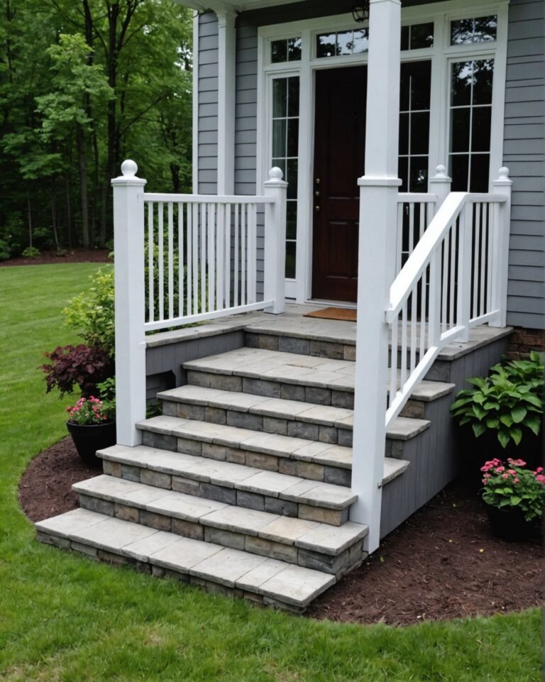 20 Backdoor Steps to Patio with Railing Ideas