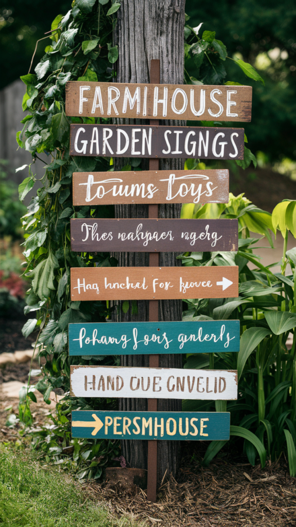 Farmhouse-Style Garden Signage