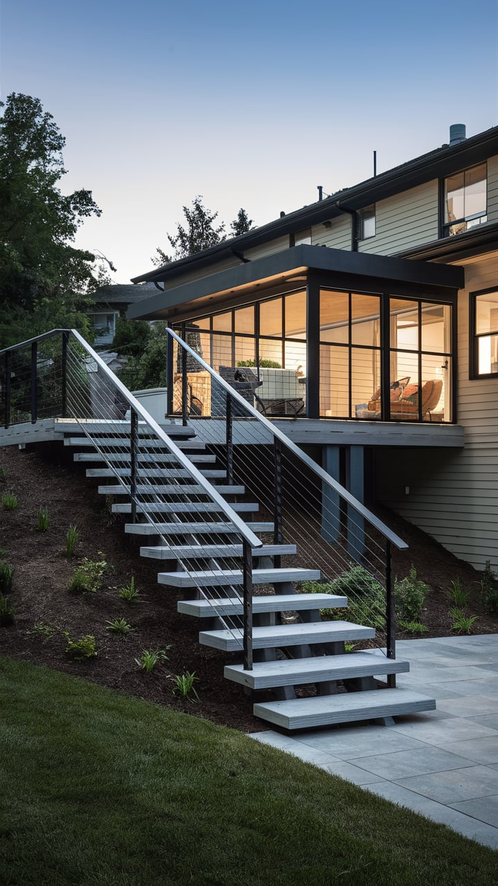 20 Backdoor Steps To Patio With Railing Ideas - Toolz Geek