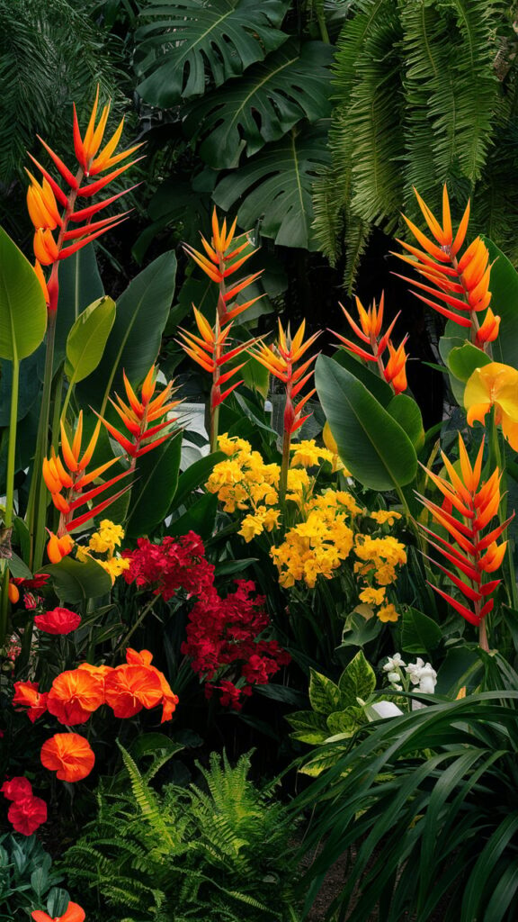 Use Vibrant Colors with Tropical Flowers and Plants