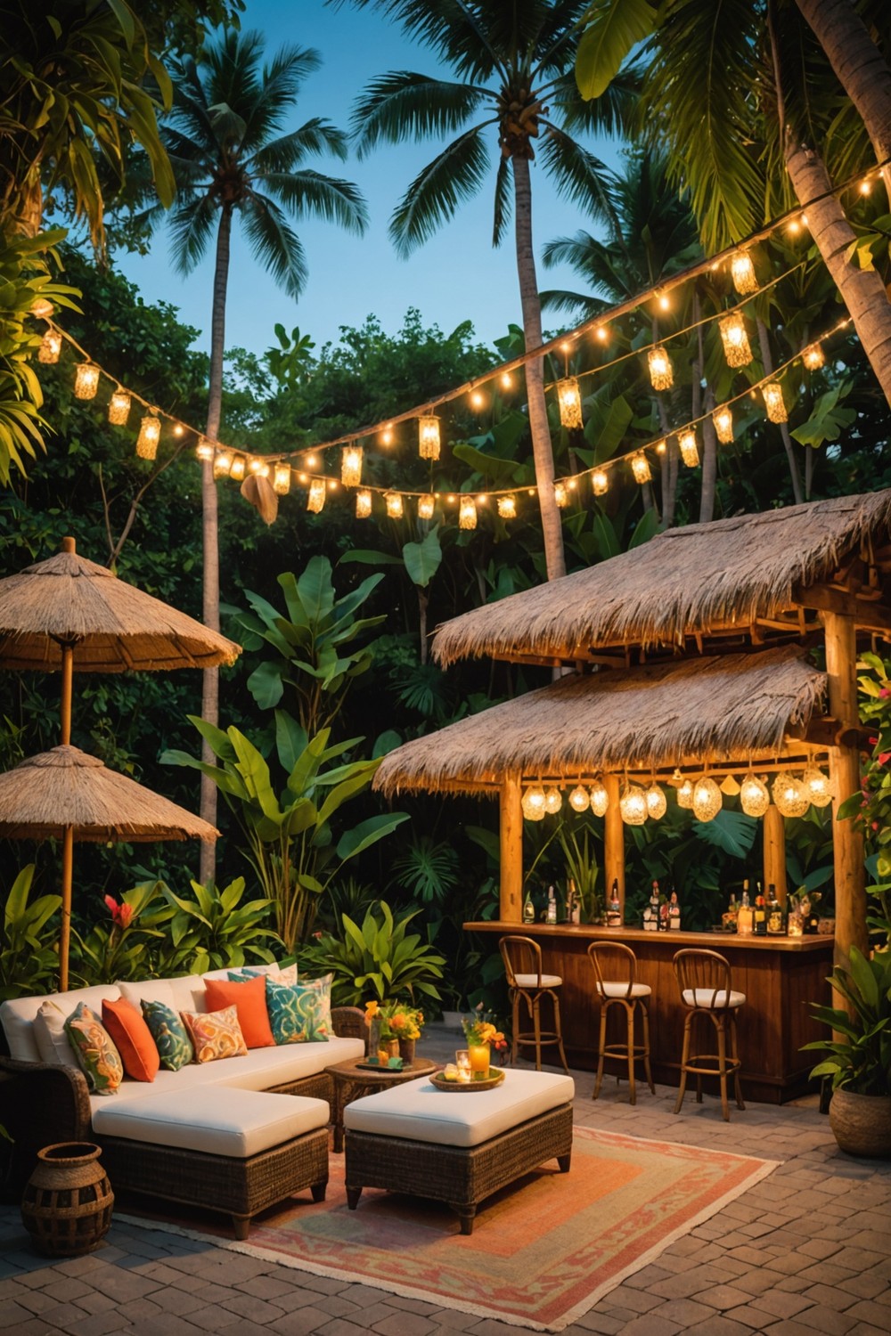 Charming Poolside Tiki Bar