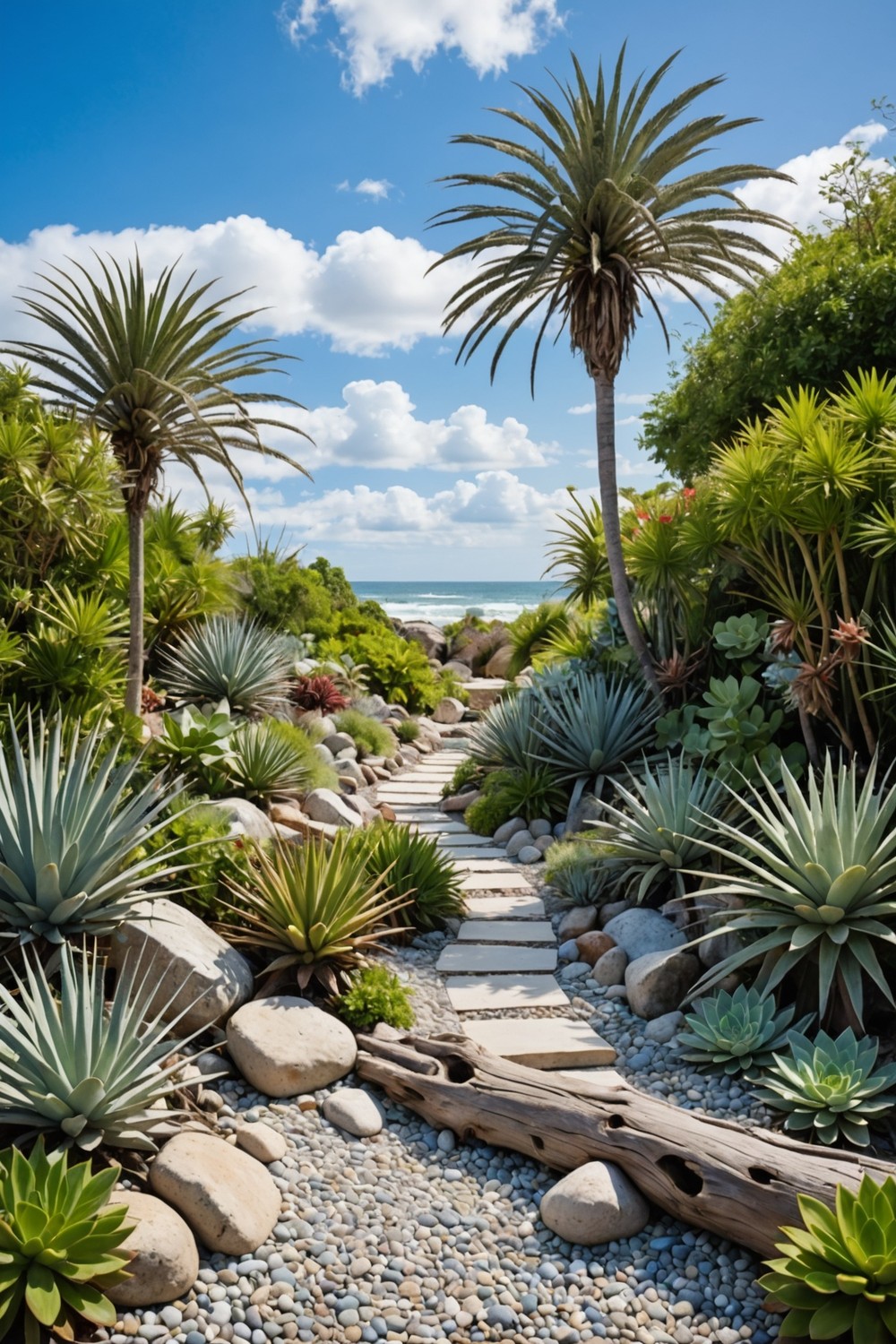 Coastal-Inspired Tropical Garden