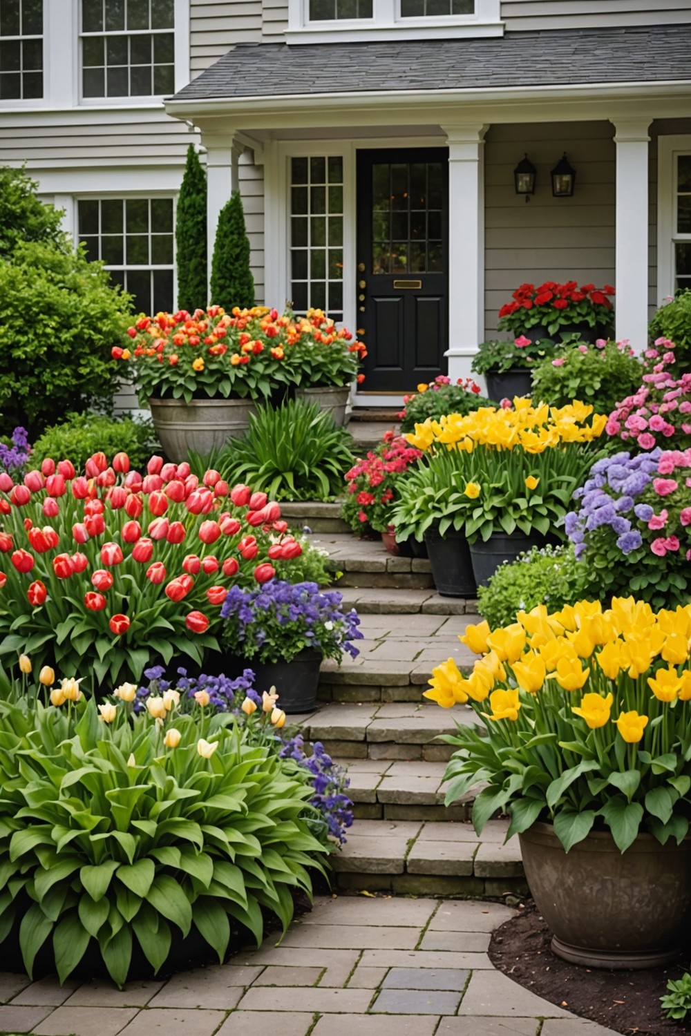 Container Garden with Seasonal Blooms