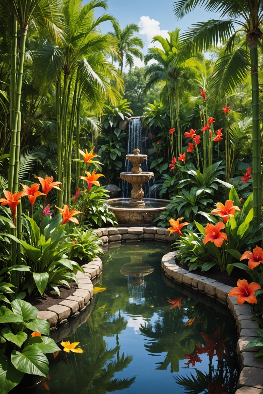 Create a Secluded Oasis with Tropical Plants and Trees