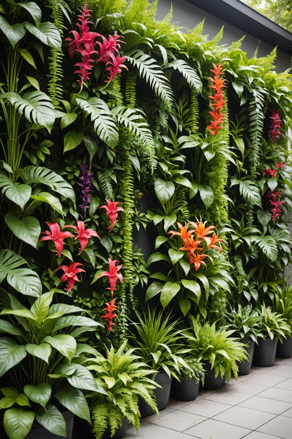 Create a Vertical Garden with Tropical Plants