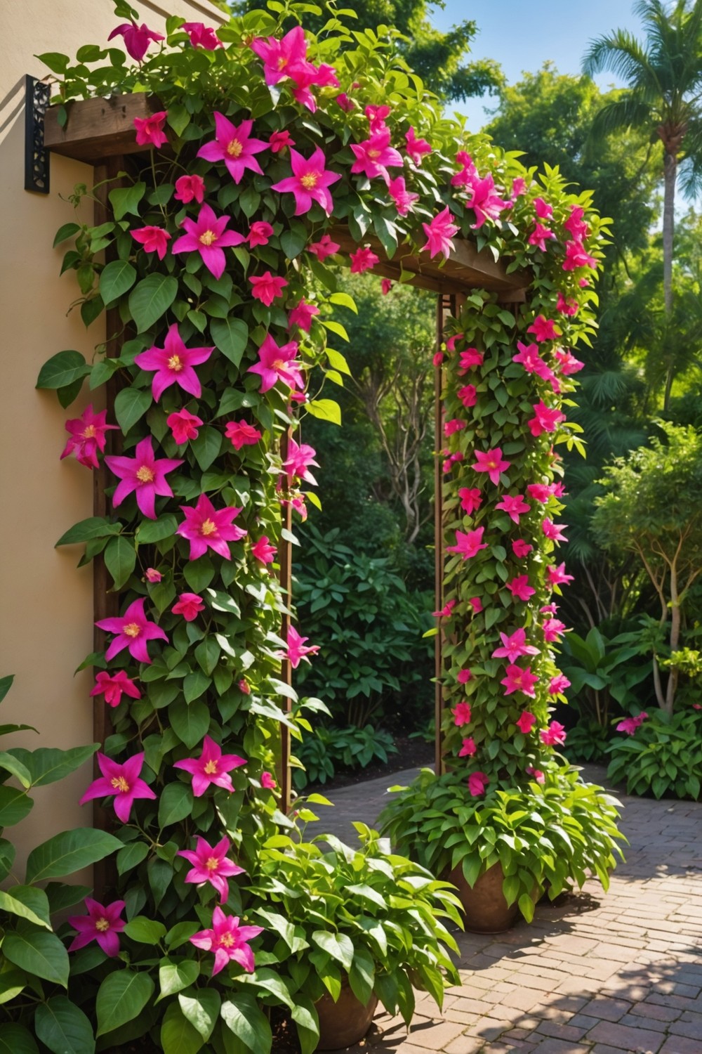 Design a Vertical Garden with Climbing Plants