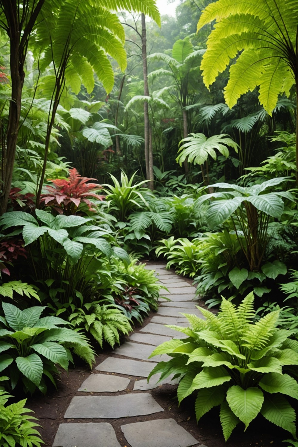 Lush Foliage and Ferns