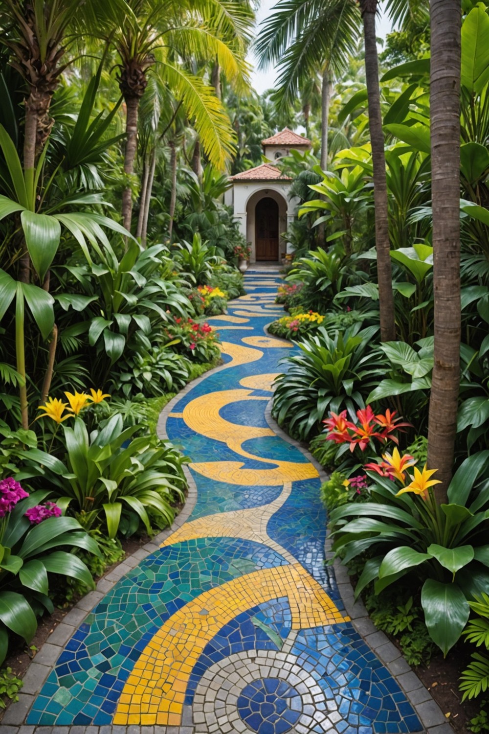 Mosaic Stepping Stone Pathway