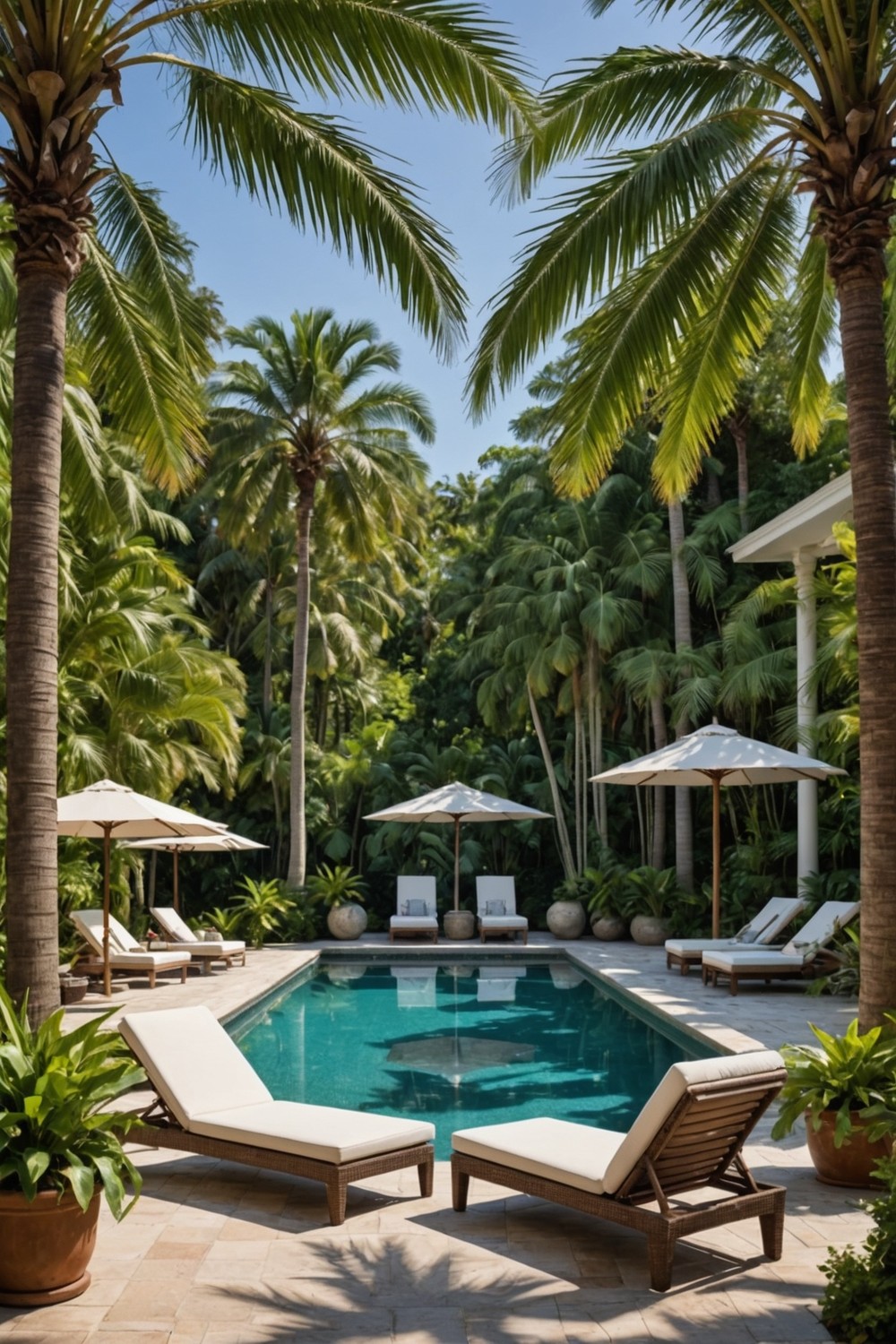 Palm Tree Oasis Poolside