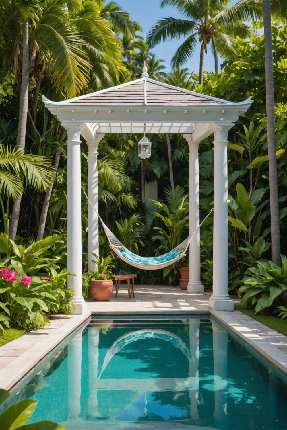 Refreshing Poolside Hammock Nook