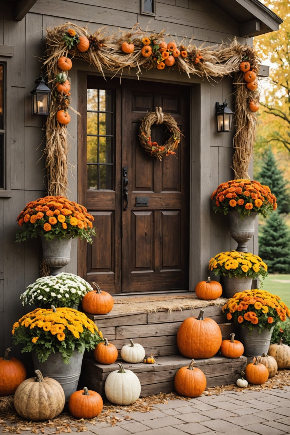 Seasonal Decor with Hay Bales