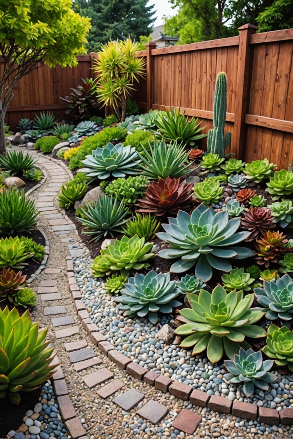 Succulent Garden Bed for Low Maintenance