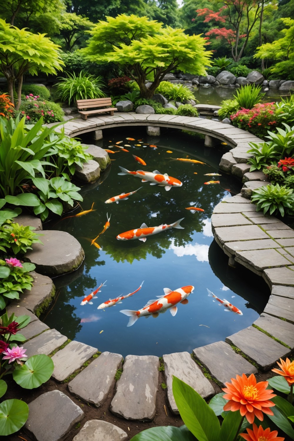 Tranquil Koi Pond