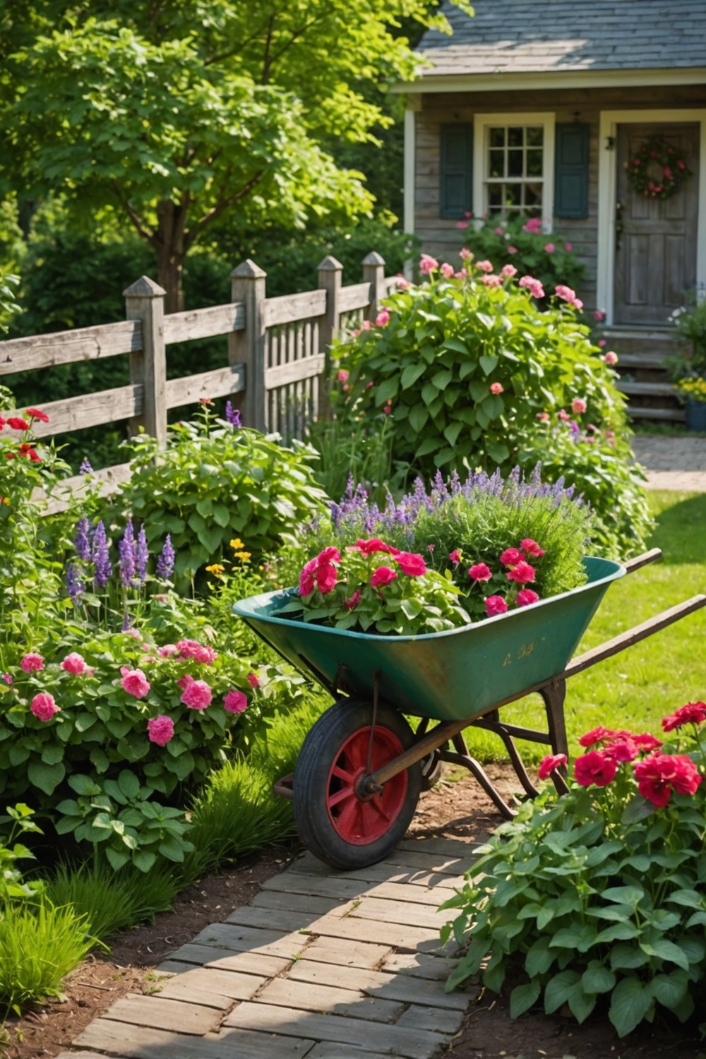 Vintage Wheelbarrow Planters