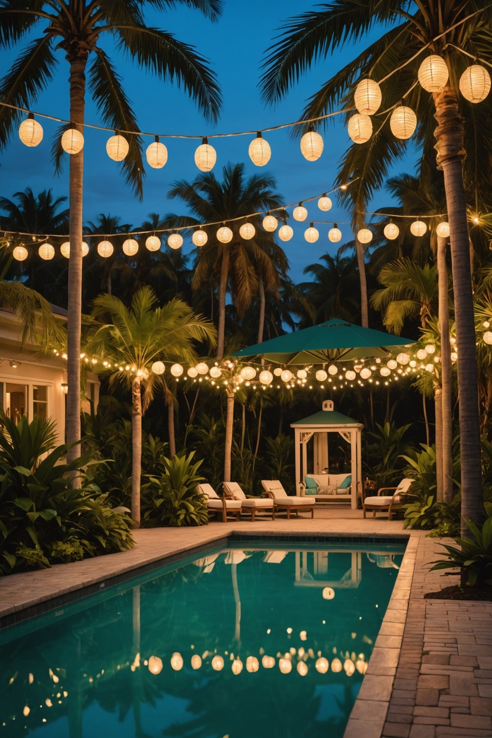 Whimsical Poolside Lighting Ideas