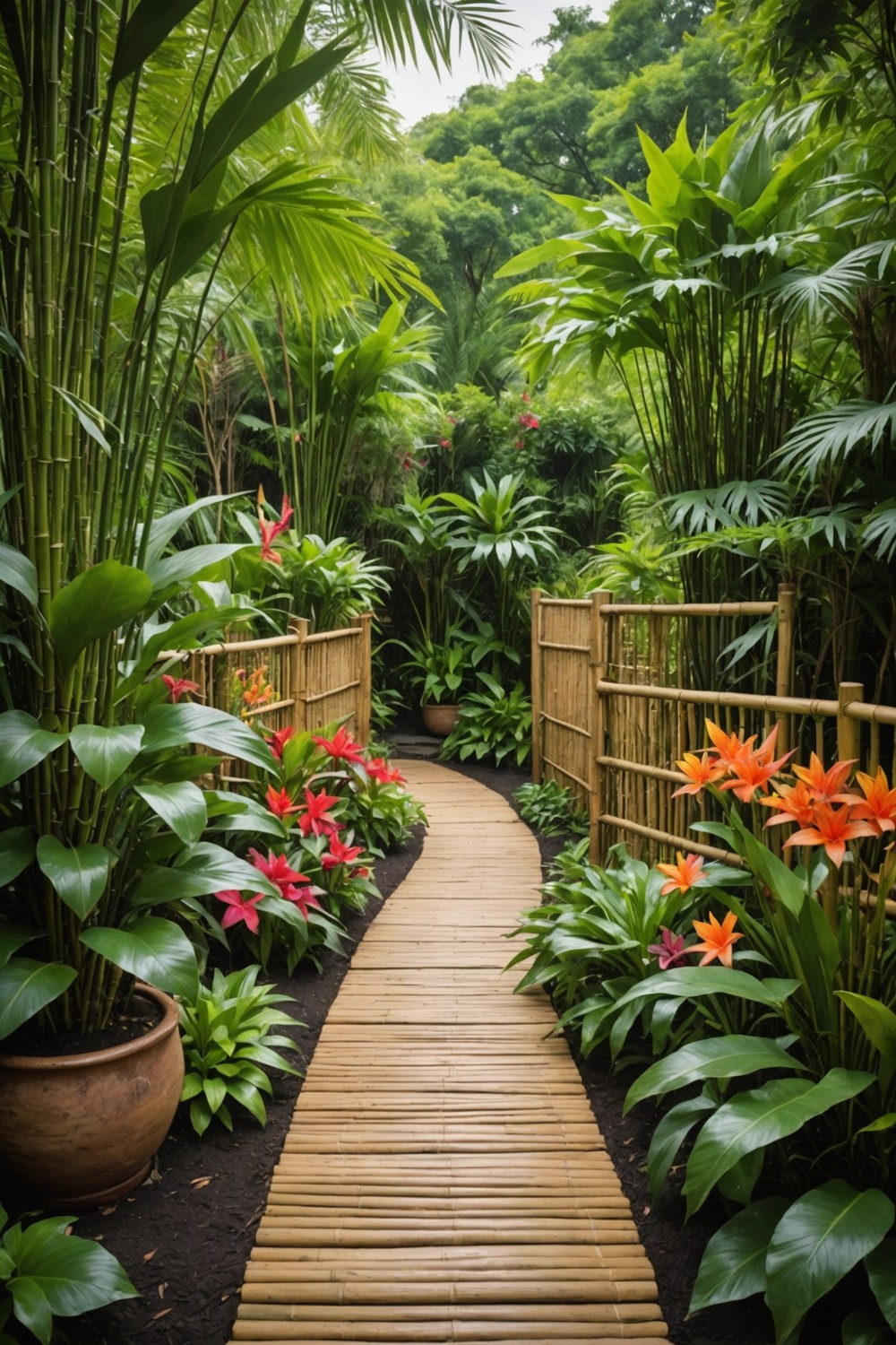 Woven Bamboo Fencing