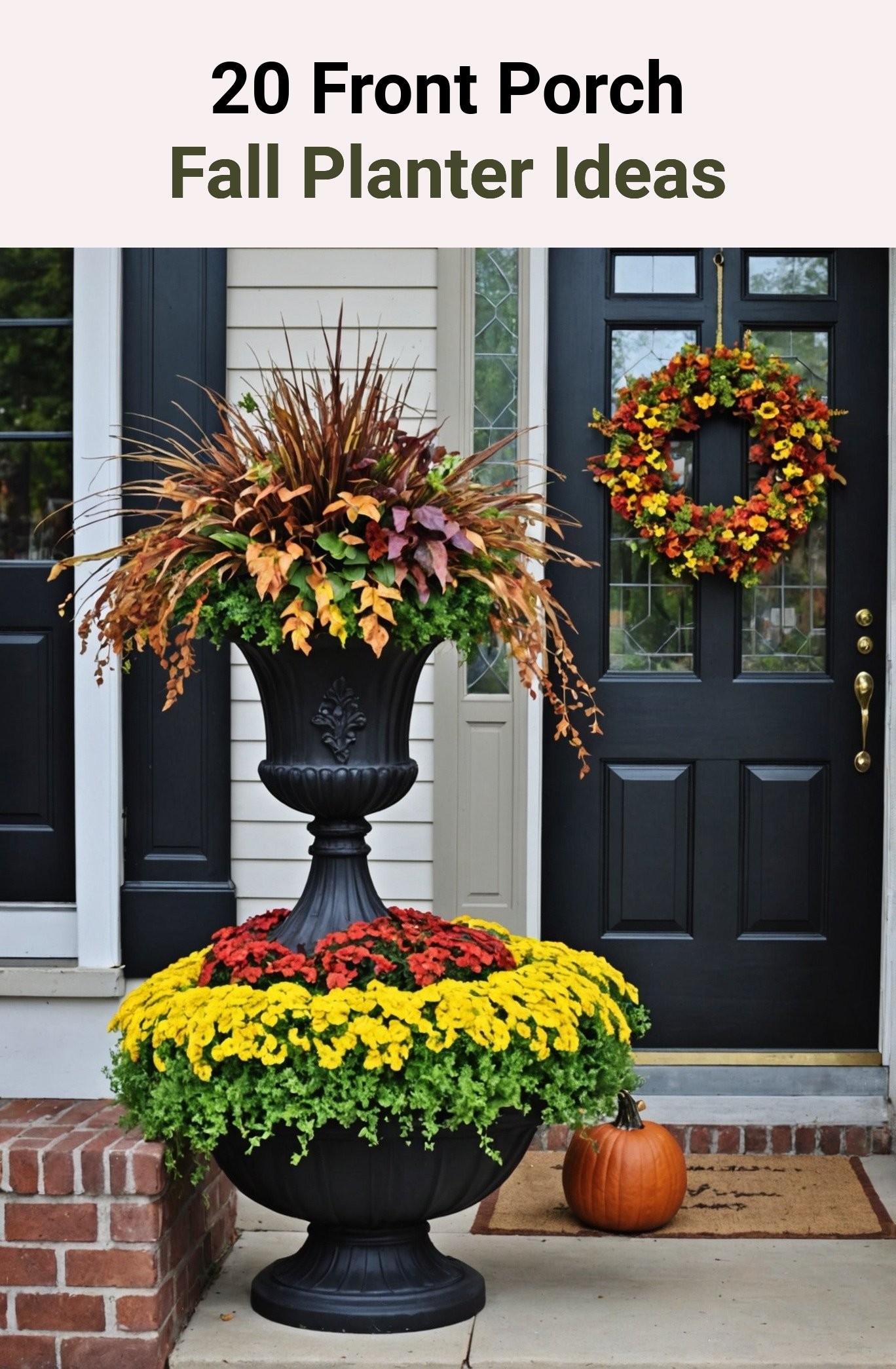 20 Front Porch Fall Planter Ideas