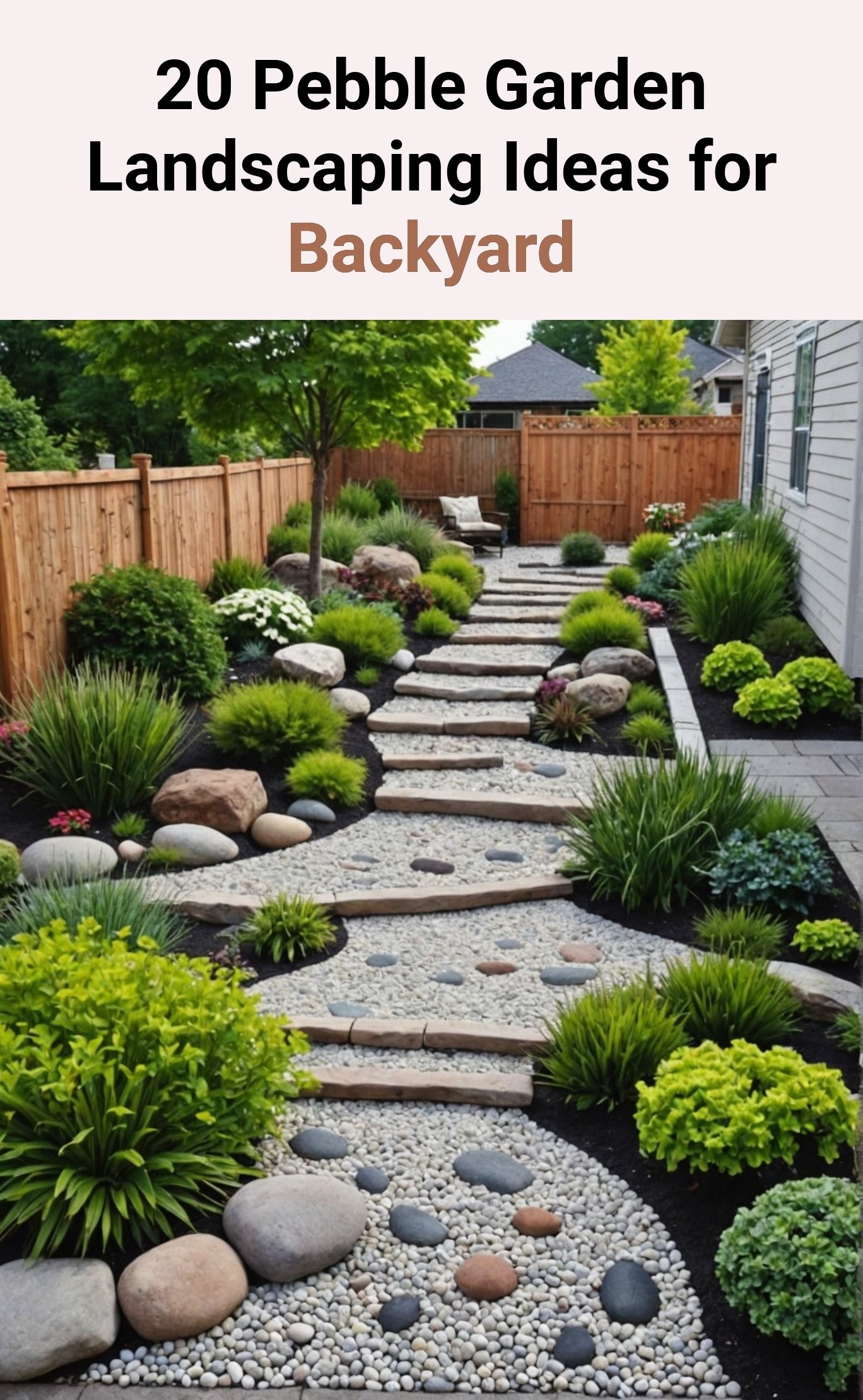 20 Pebble Garden Landscaping Ideas for Backyard