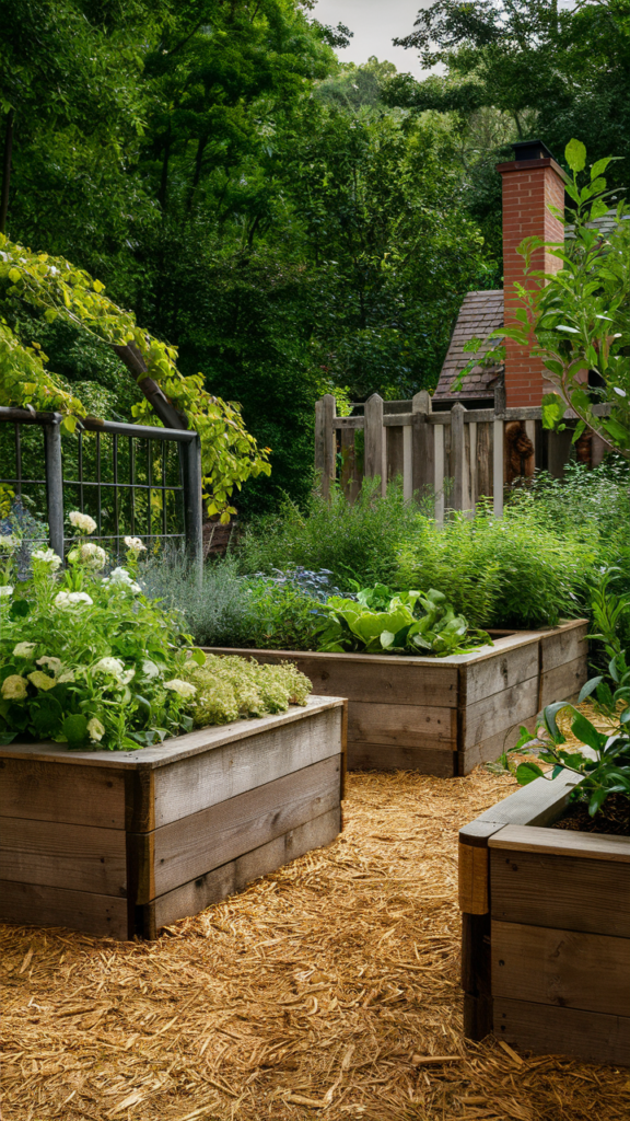 Rustic Wooden Raised Beds