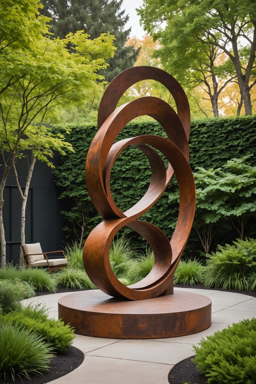 Abstract Sculptures in Corten Steel